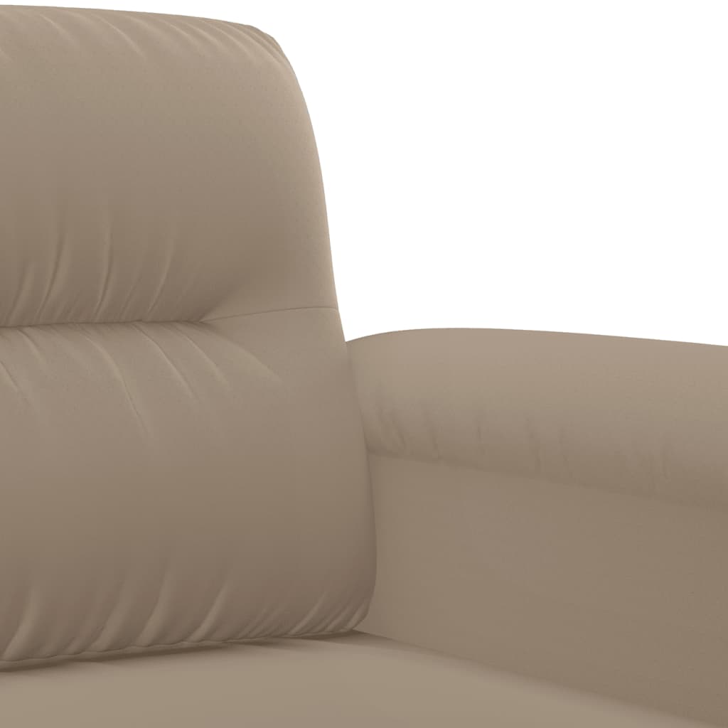 2-delige Loungeset met kussens microvezelstof taupe