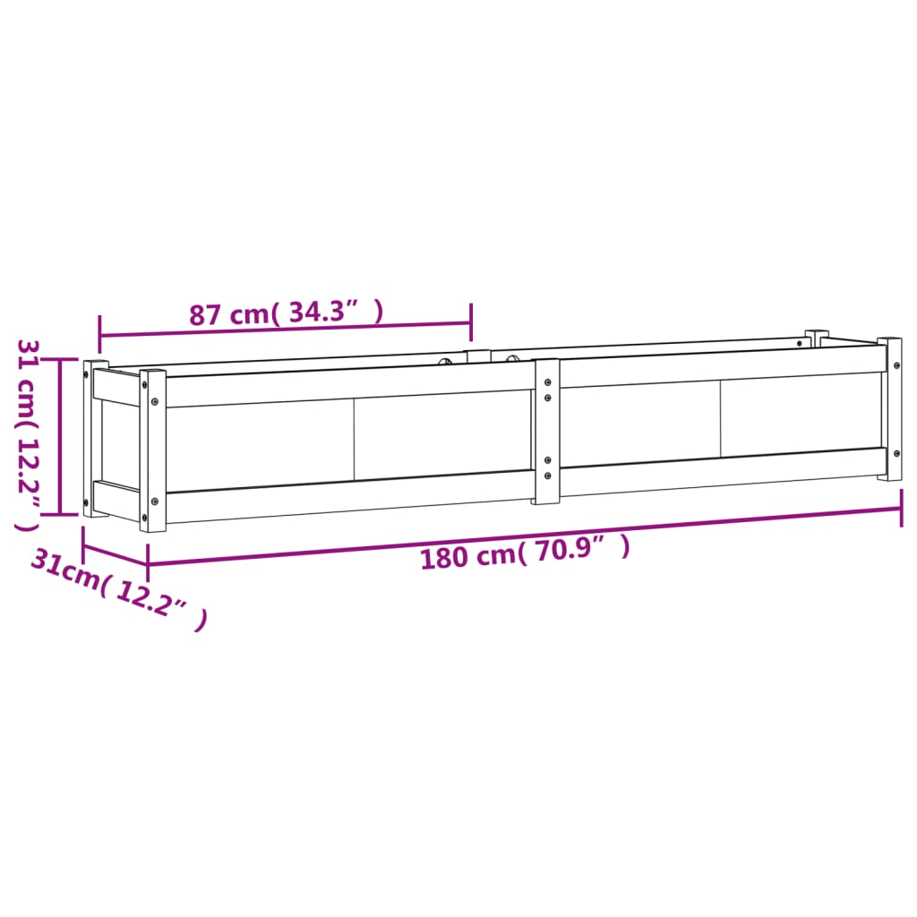 Jardinières 2 pcs solides