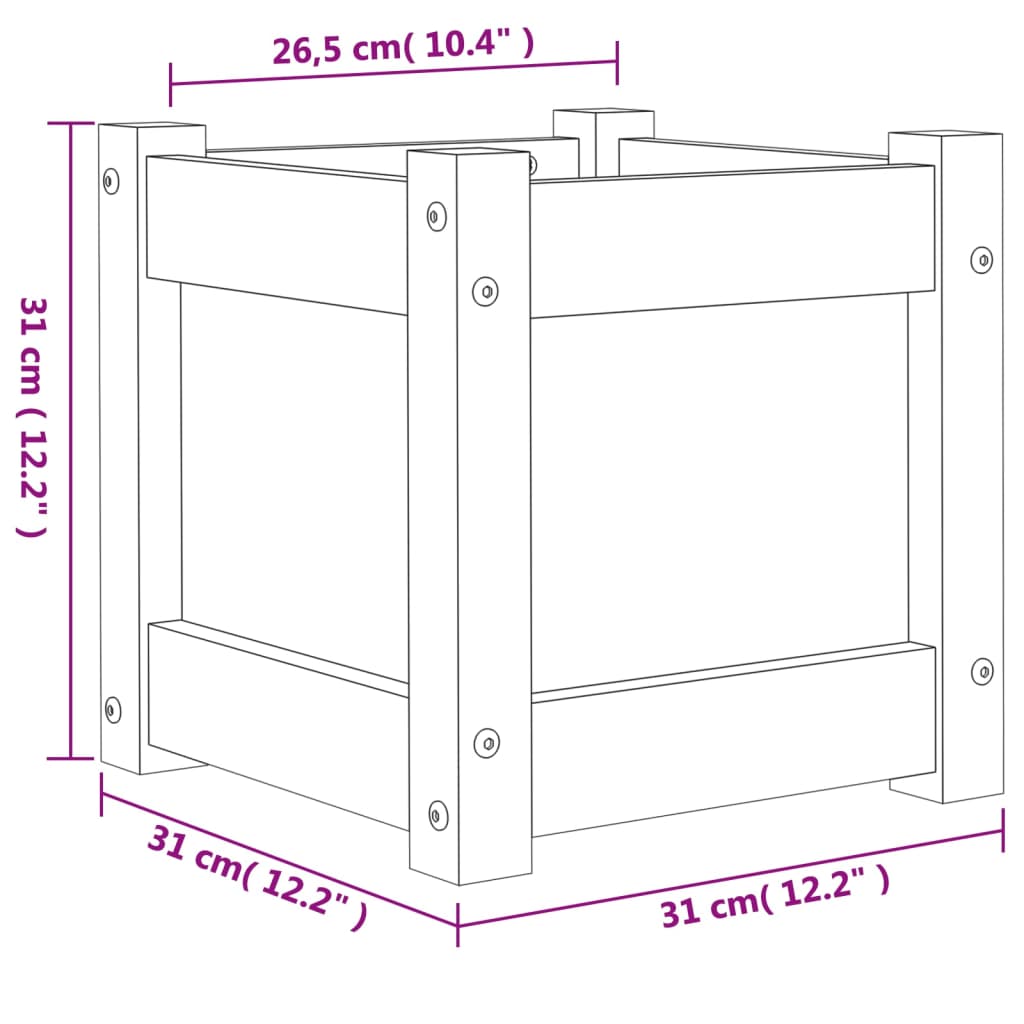 Jardinières 2 pcs cm bois