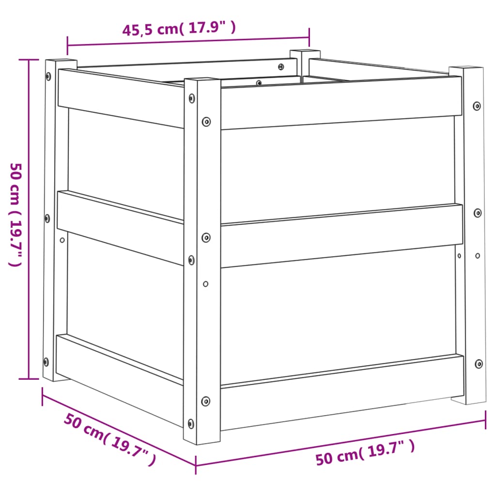 Jardinières 2 pcs cm bois