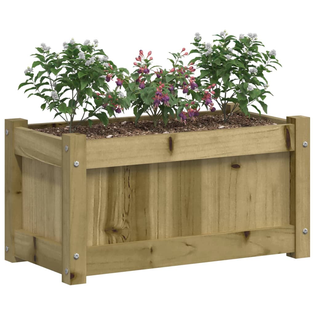 Plantenbak 60x31x31 cm massief wasbruin