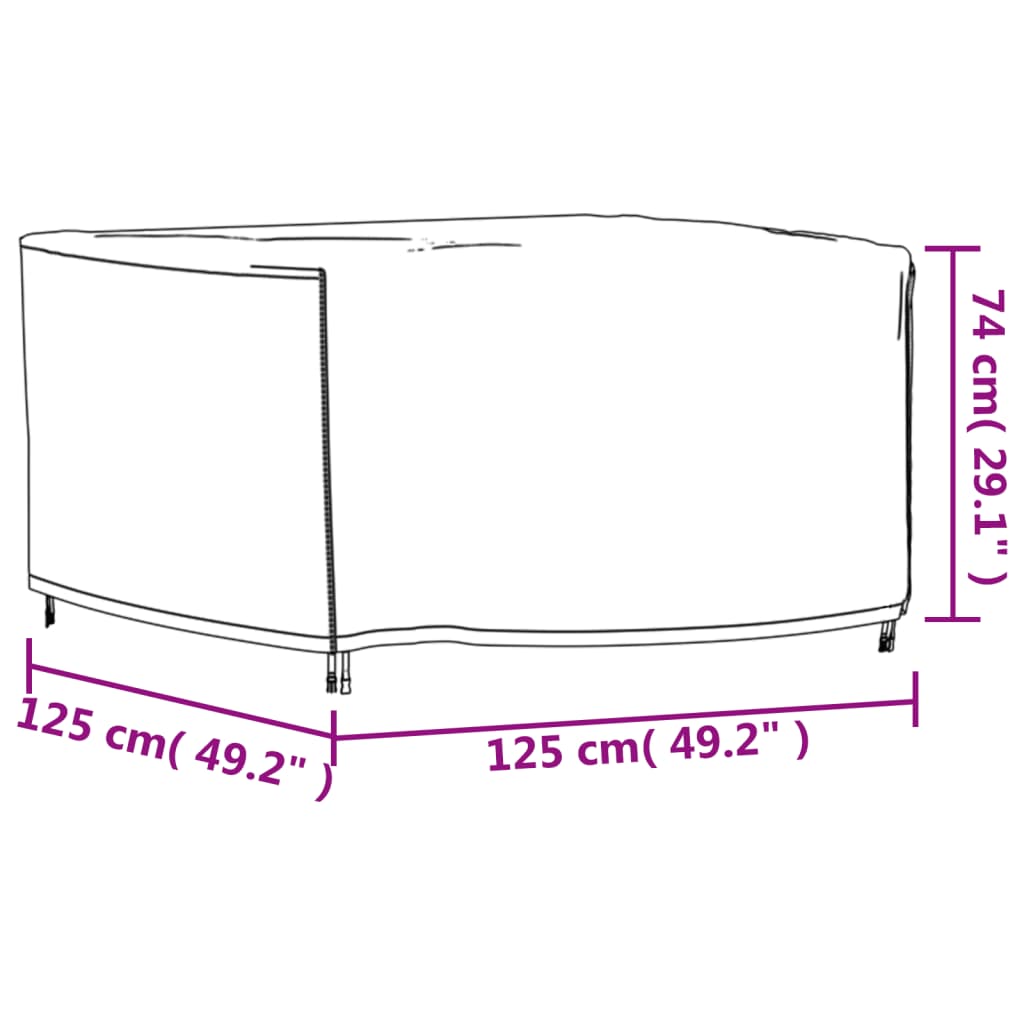 Tuinmeubelhoezen 2 st 315x180x74 cm 420D oxford stof