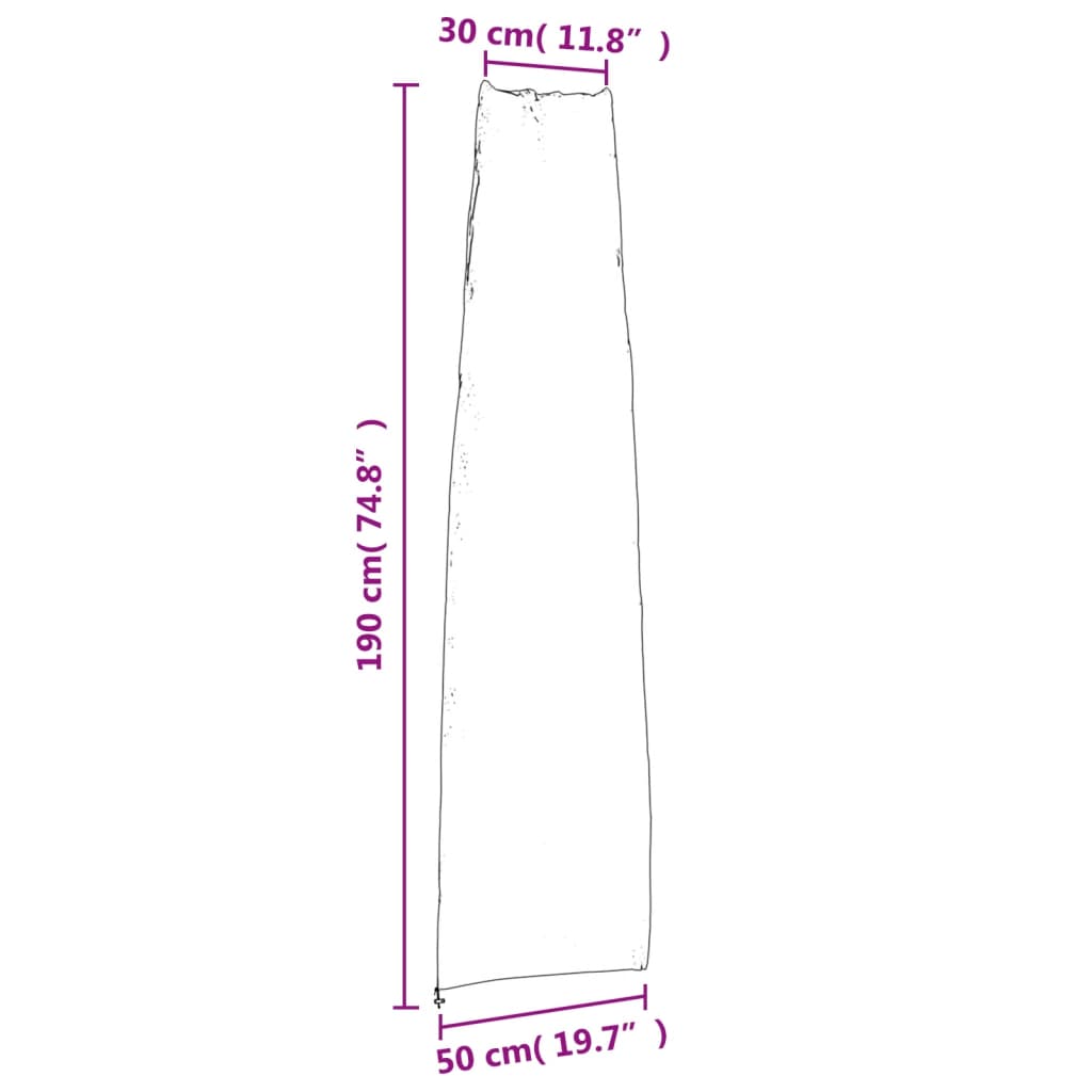 Parasolhoezen 2 st 170x28/32 cm 420D oxford stof