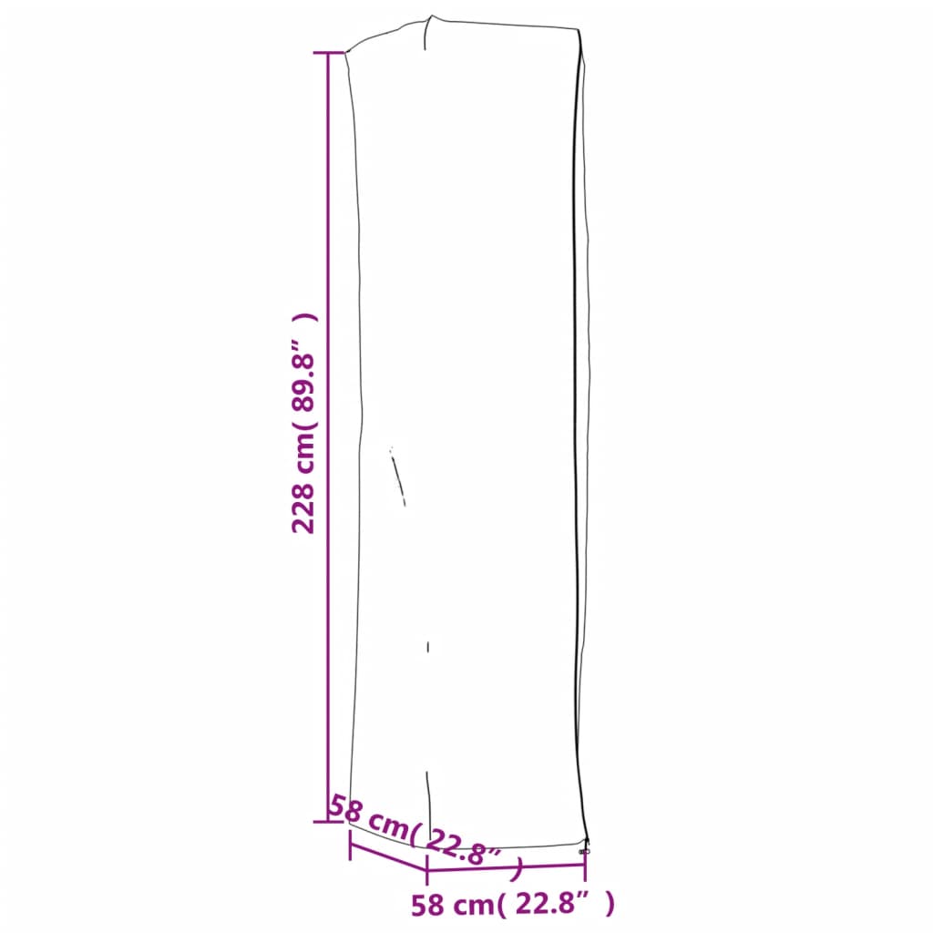 Heaterhoezen piramidevormig 2 st 58x58x228 cm 420D oxford stof