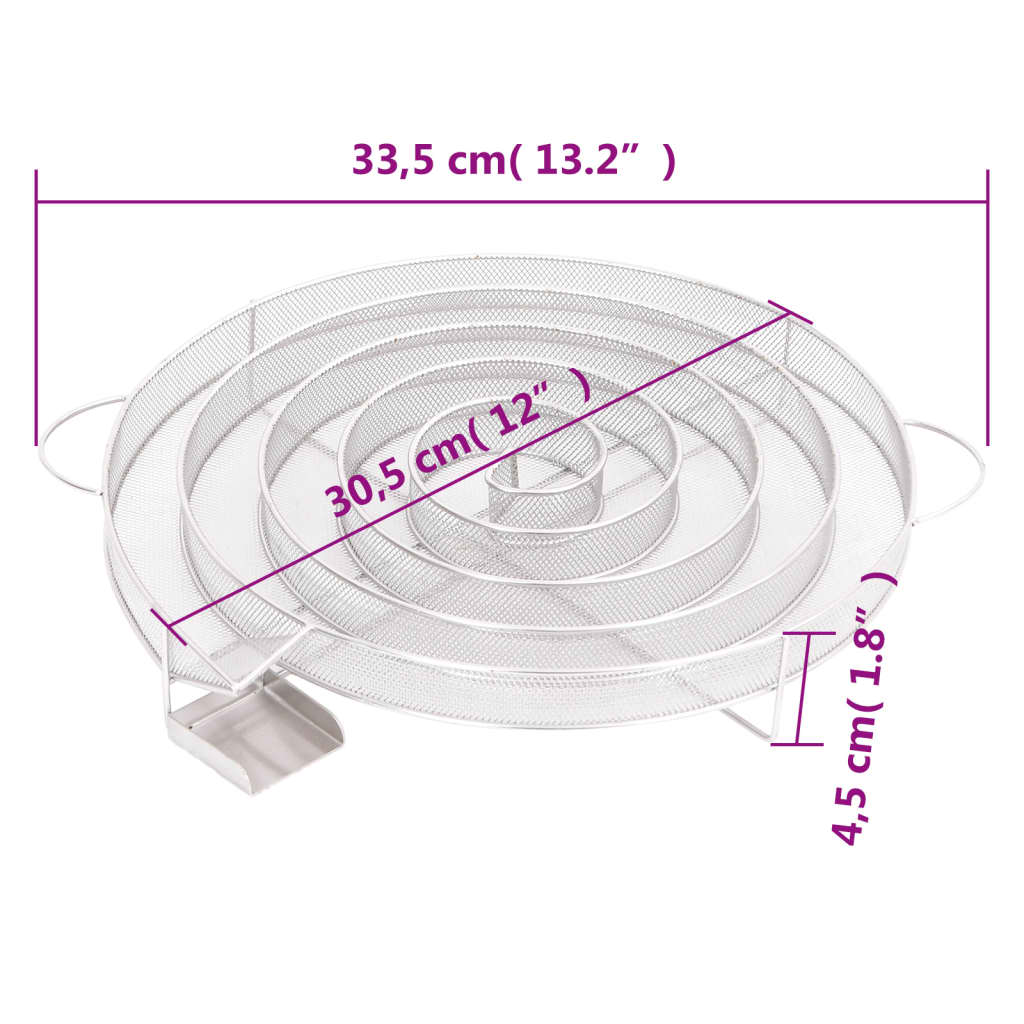 Rookgenerator koud rond 19,5 cm roestvrij staal