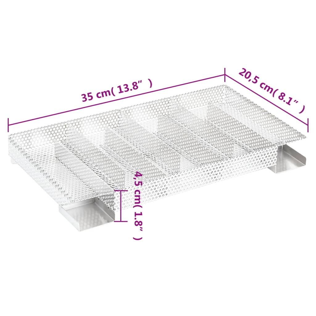 Rookgenerator koud 8-kamers 35 cm roestvrij staal