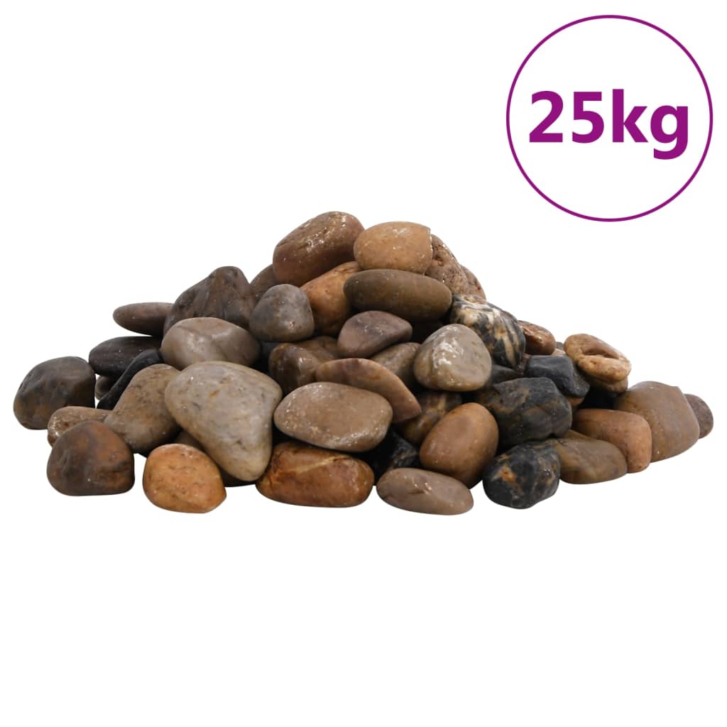 Kiezelstenen gepolijst 2-5 cm 10 kg meerkleurig