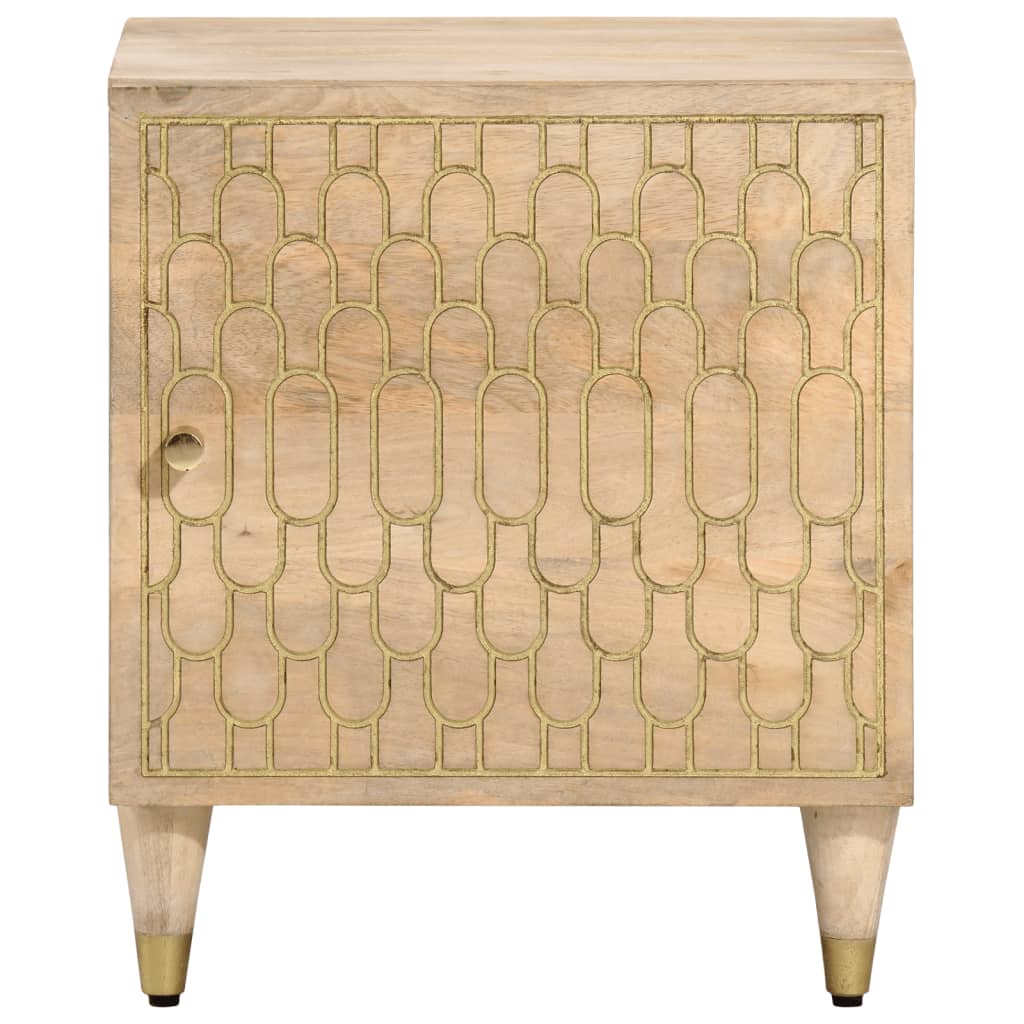 Table de chevet 40x33x46 cm en bois de manguier massif