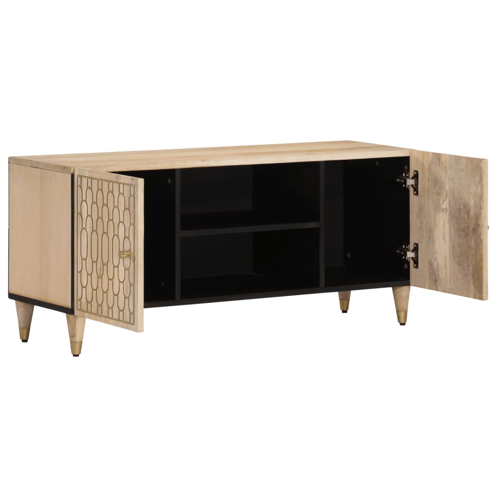 Tv-meubel 105x33x46cm massief mangohout