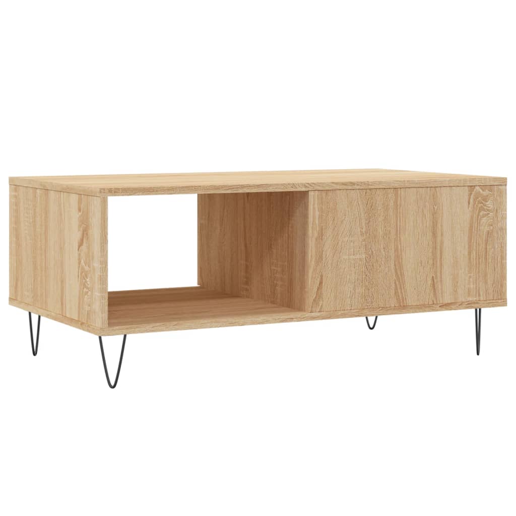 Table basse 90x50x36,5 cm en bois travaillé