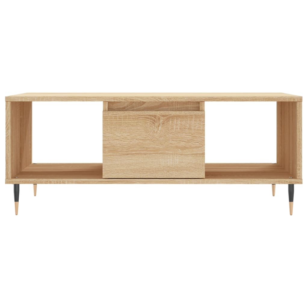 Table basse 90x50x36,5 cm en bois travaillé