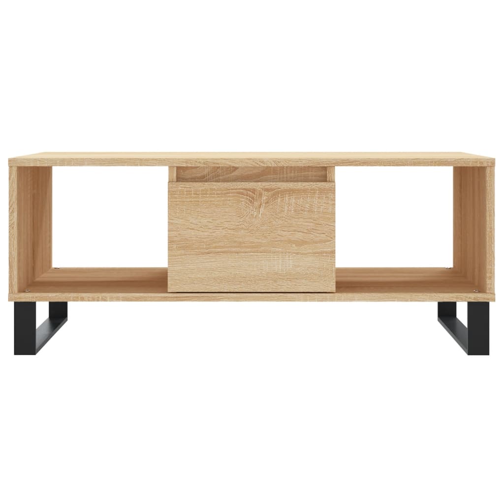 Table basse 90x50x36,5 cm en bois travaillé