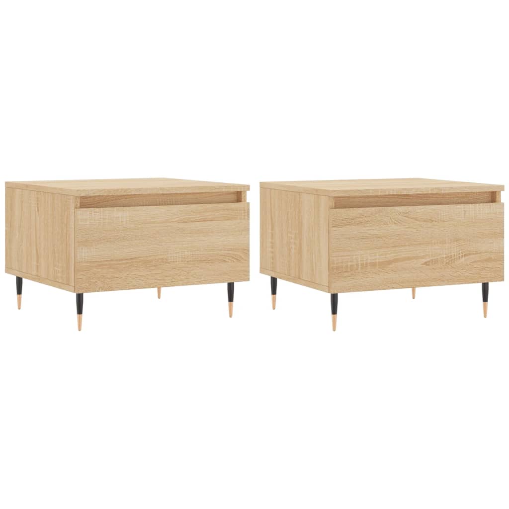 Tables basses 2 pcs 50x46x35 cm bois fini