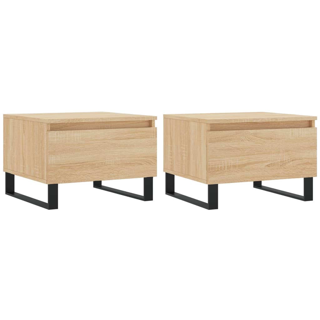 Tables basses 2 pcs 50x46x35 cm bois fini