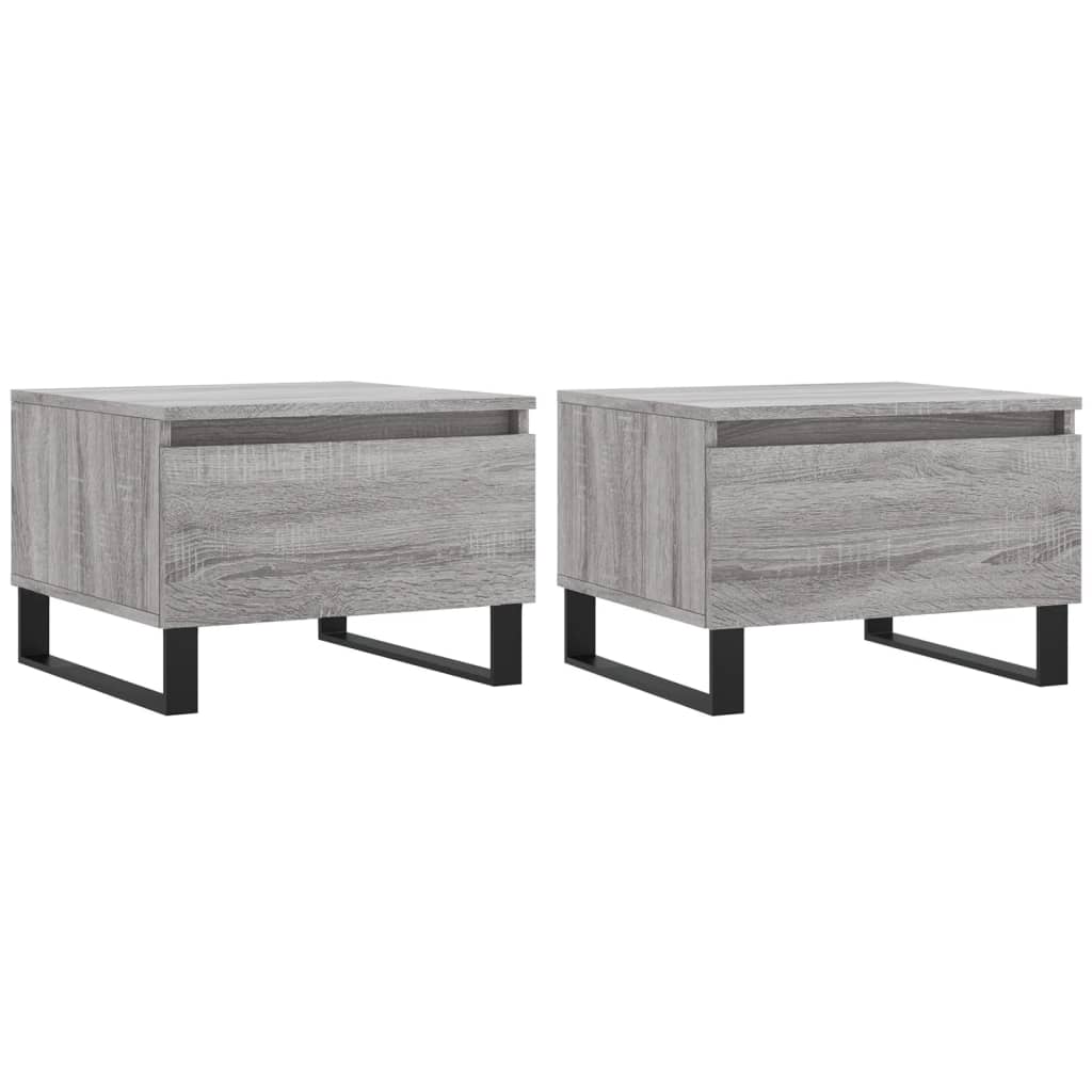 Tables basses 2 pcs 50x46x35 cm bois fini