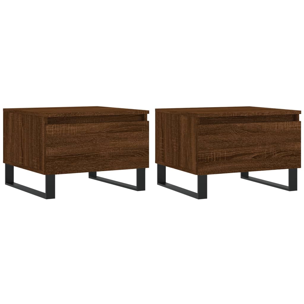 Tables basses 2 pcs 50x46x35 cm bois fini