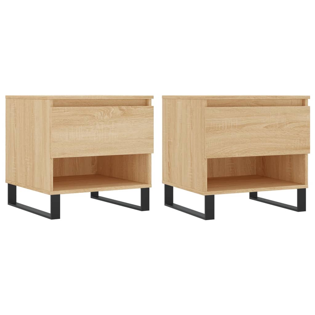 Tables basses 2 pcs 50x46x50 cm bois fini