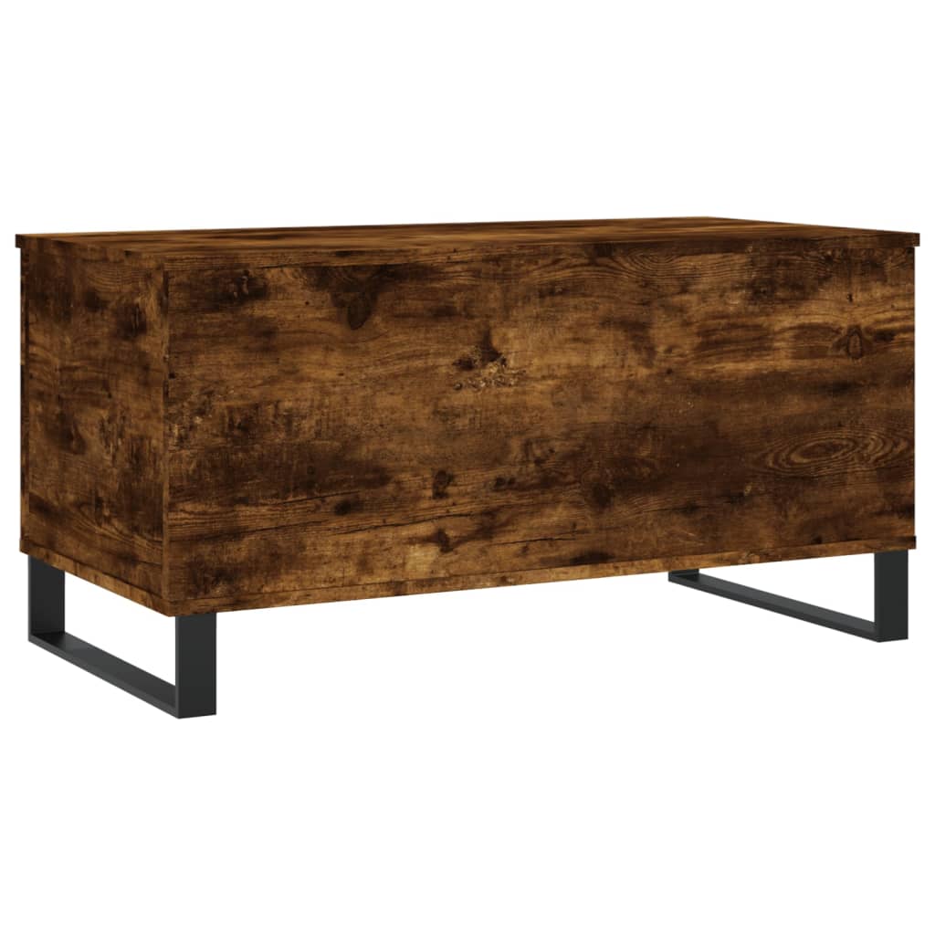 Table basse 90x44,5x45 cm en dérivé du bois couleur chêne