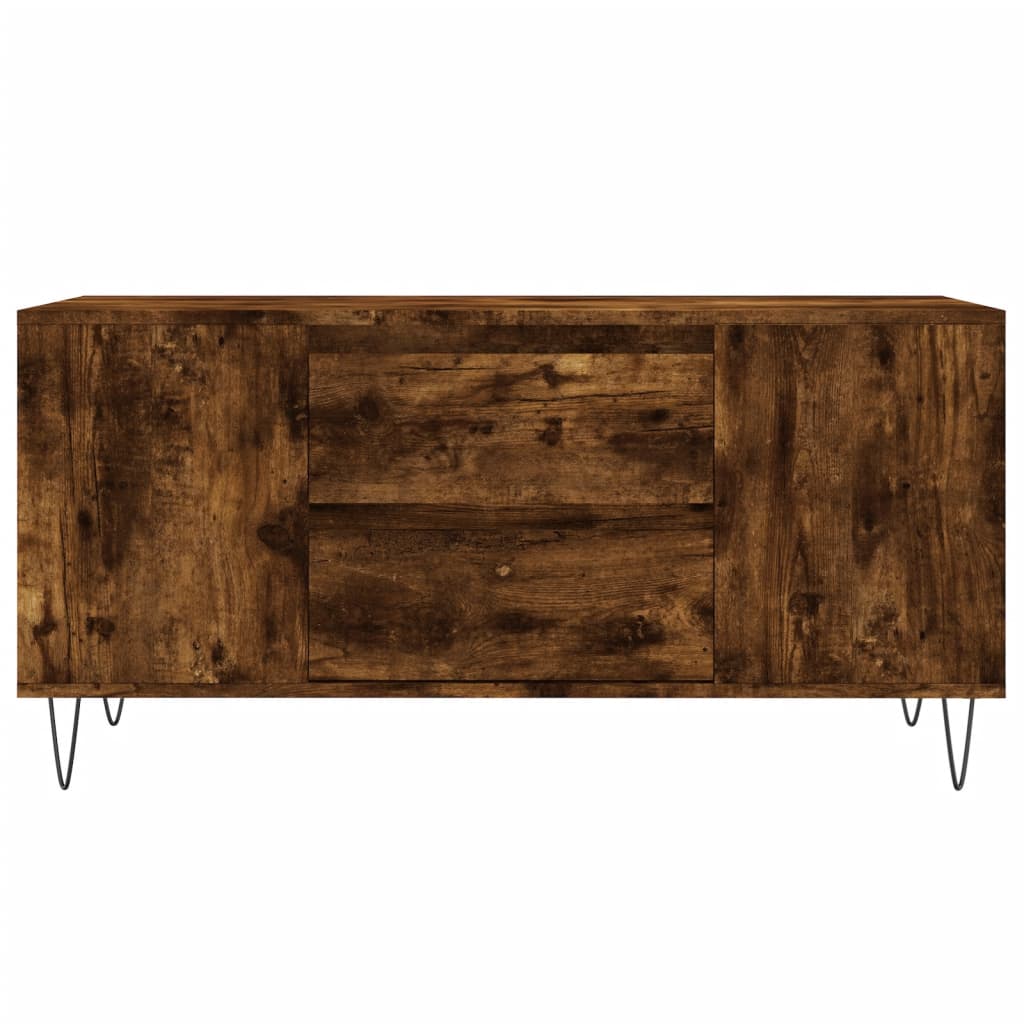 Table basse 102x44,5x50 cm bois fini couleur chêne marron