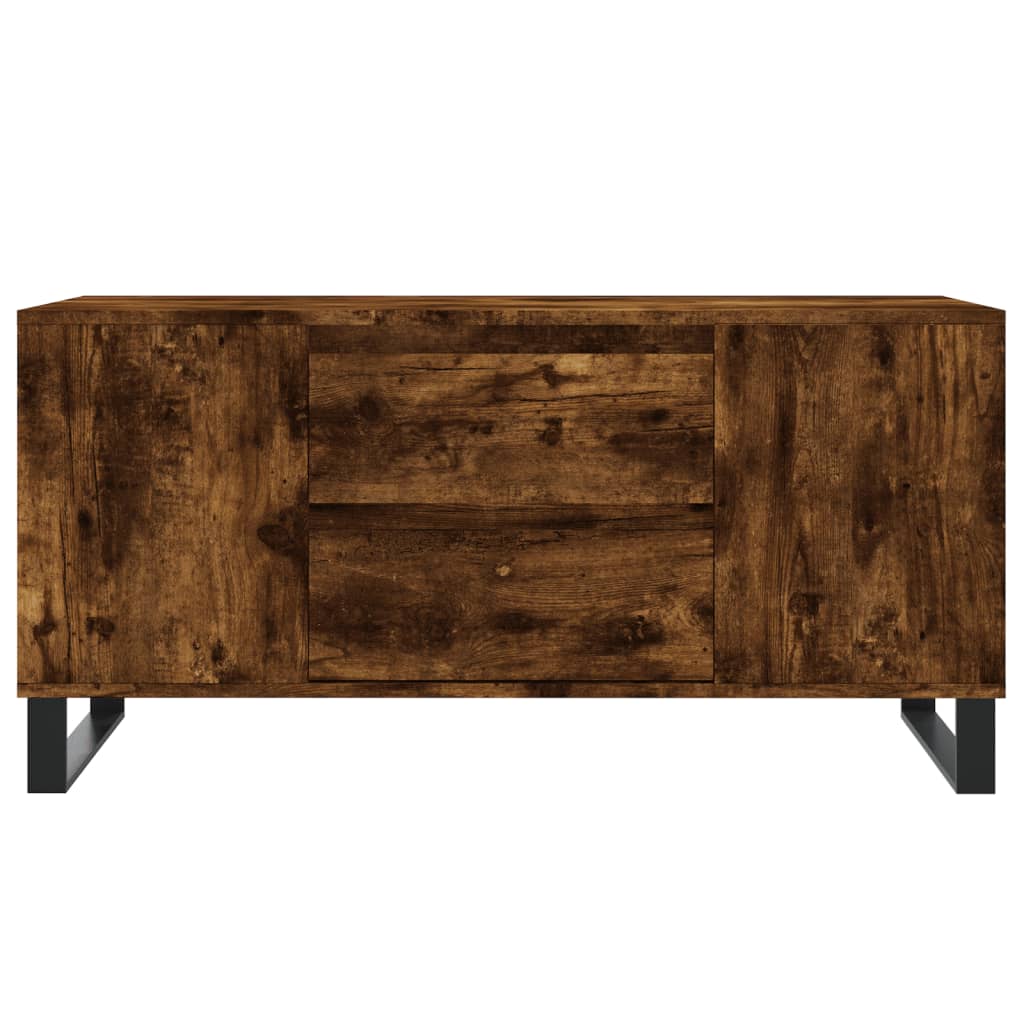 Table basse 102x44,5x50 cm en dérivé du bois couleur chêne