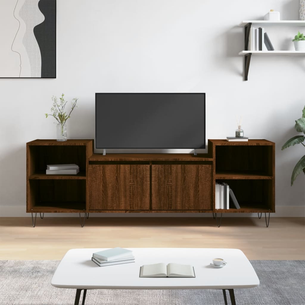 Tv-meubel 160x35x55 cm bewerkt hout