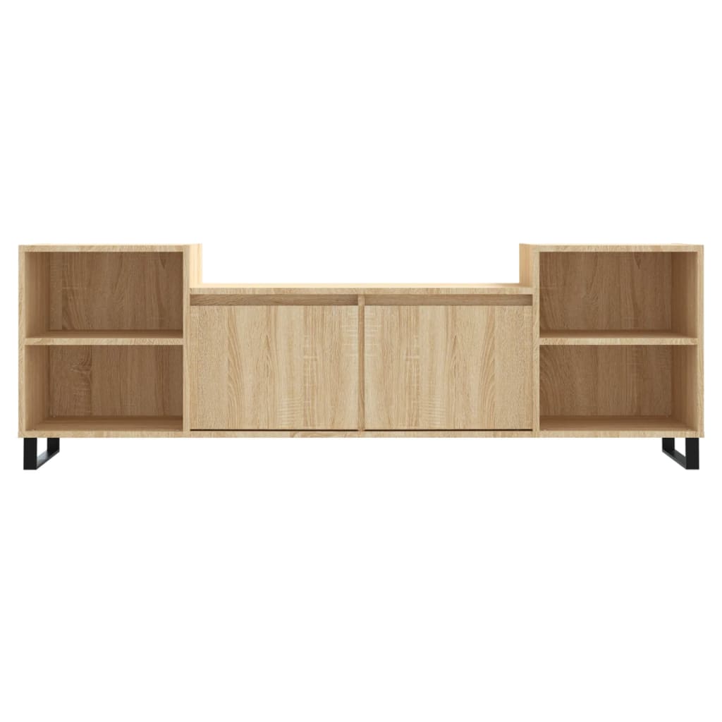 Tv-meubel 160x35x55 cm bewerkt hout eikenkleurig