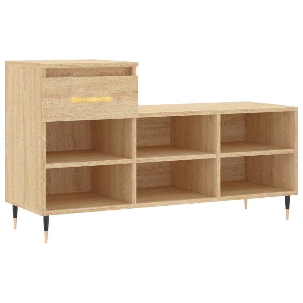 Schoenenkast 102x36x60 cm bewerkt hout