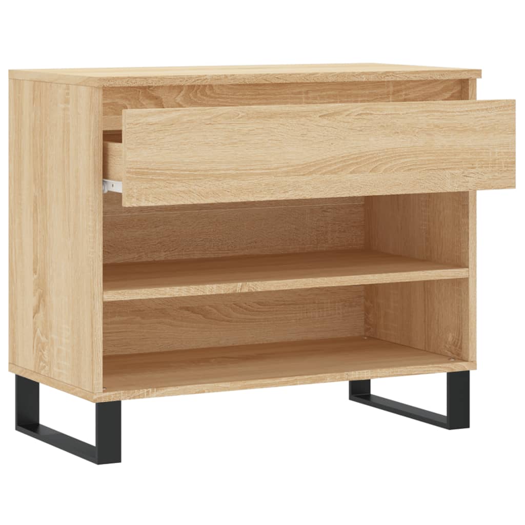 Schoenenkast 70x36x60 cm bewerkt hout eikenkleurig