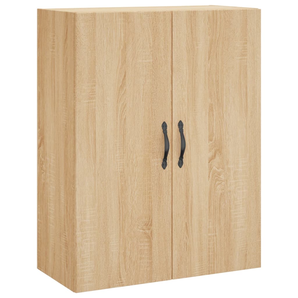 Wandkast 69,5x34x90 cm bewerkt hout oud houtkleurig