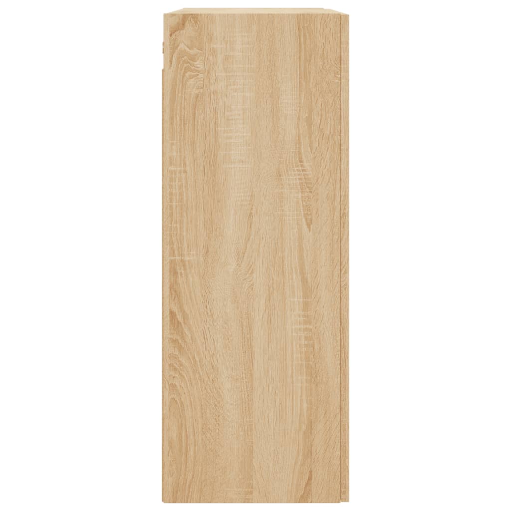 Wandkast 69,5x34x90 cm bewerkt hout eikenkleurig