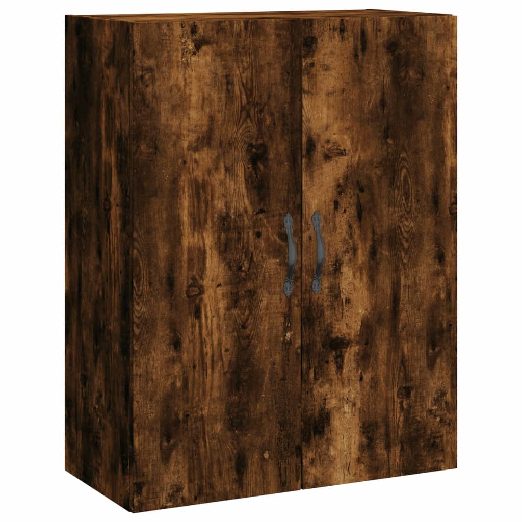 Wandkast 69,5x34x90 cm bewerkt hout oud houtkleurig