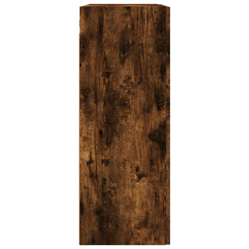 Wandkast 69,5x34x90 cm bewerkt hout eikenkleurig