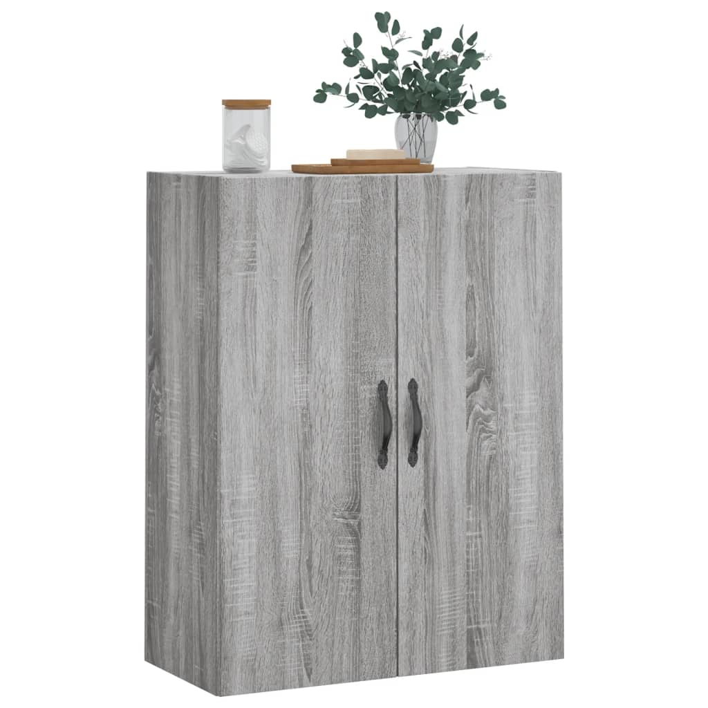 Wandkast 69,5x34x90 cm bewerkt hout eikenkleurig