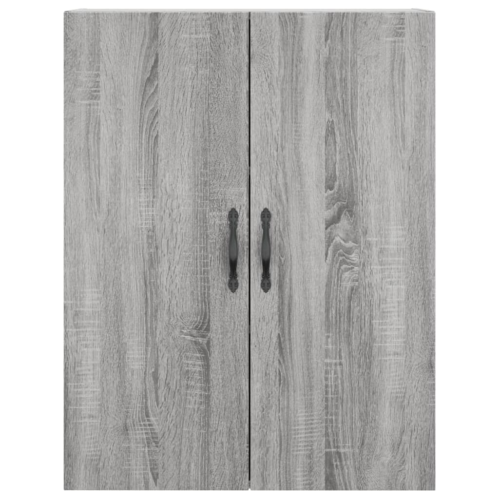 Wandkast 69,5x34x90 cm bewerkt hout oud houtkleurig