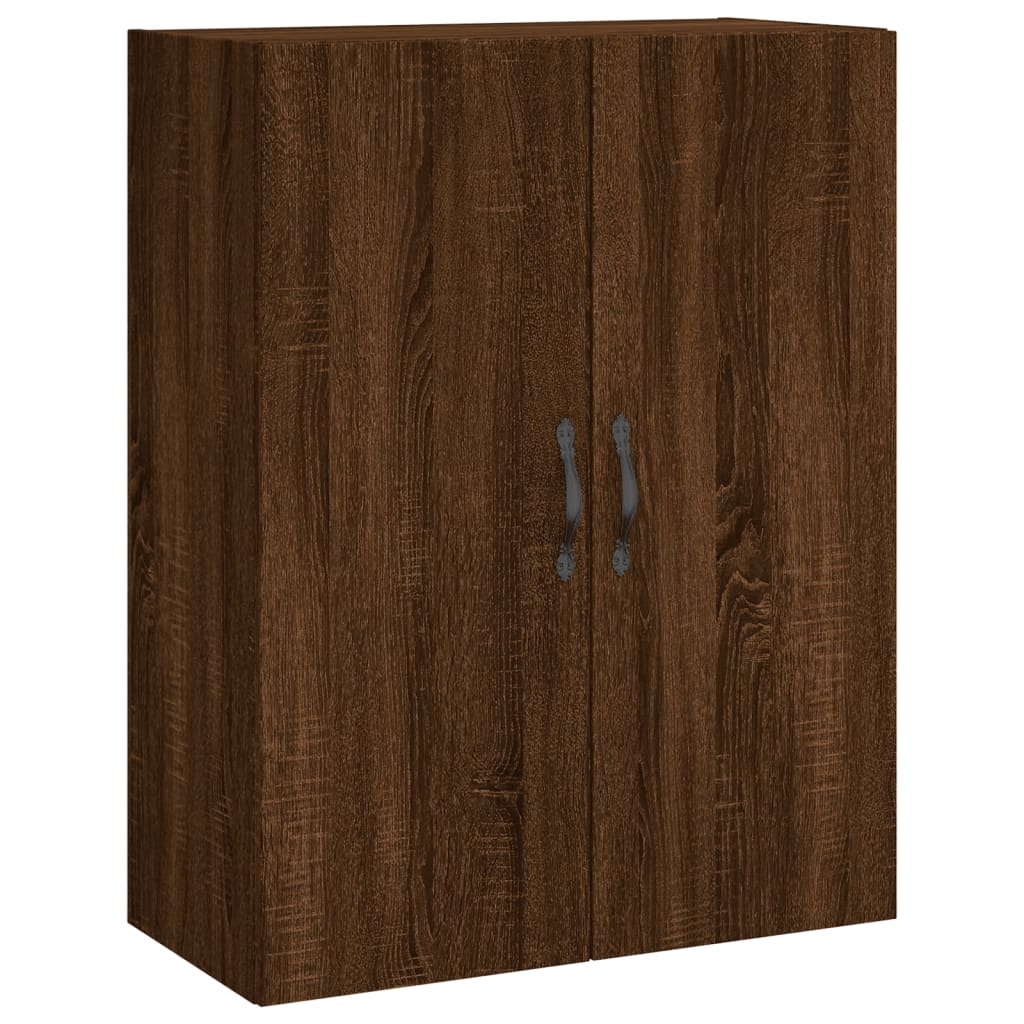 Wandkast 69,5x34x90 cm bewerkt hout oud houtkleurig