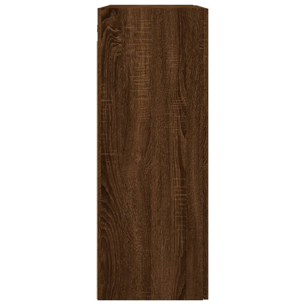 Wandkast 69,5x34x90 cm bewerkt hout oud houtkleurig