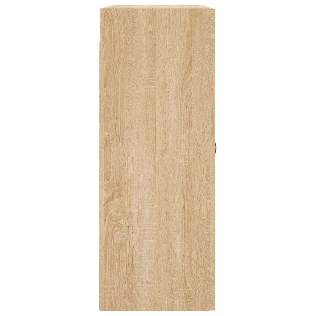 Wandkast 69,5x34x90 cm bewerkt hout eikenkleurig