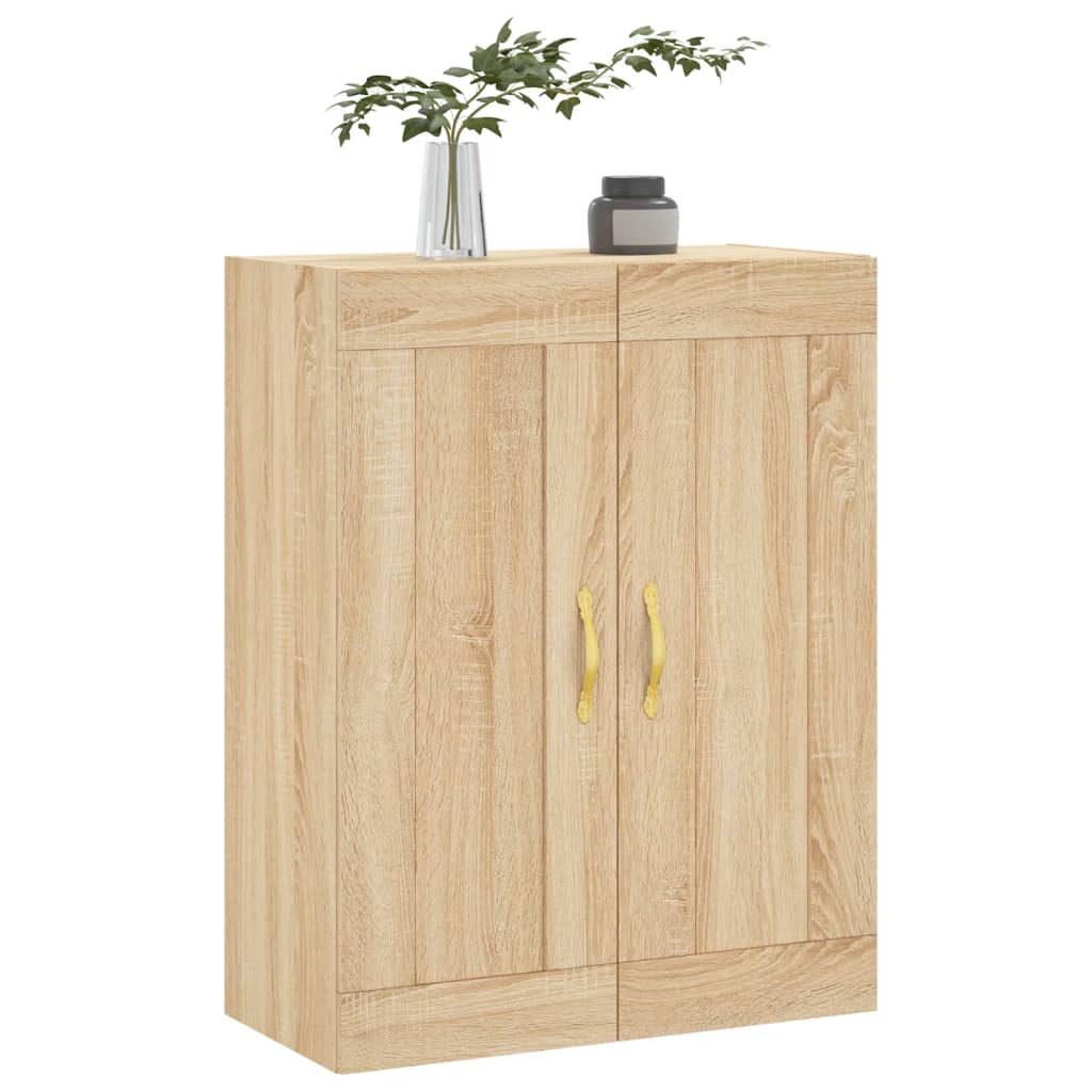 Wandkast 69,5x34x90 cm bewerkt hout eikenkleurig