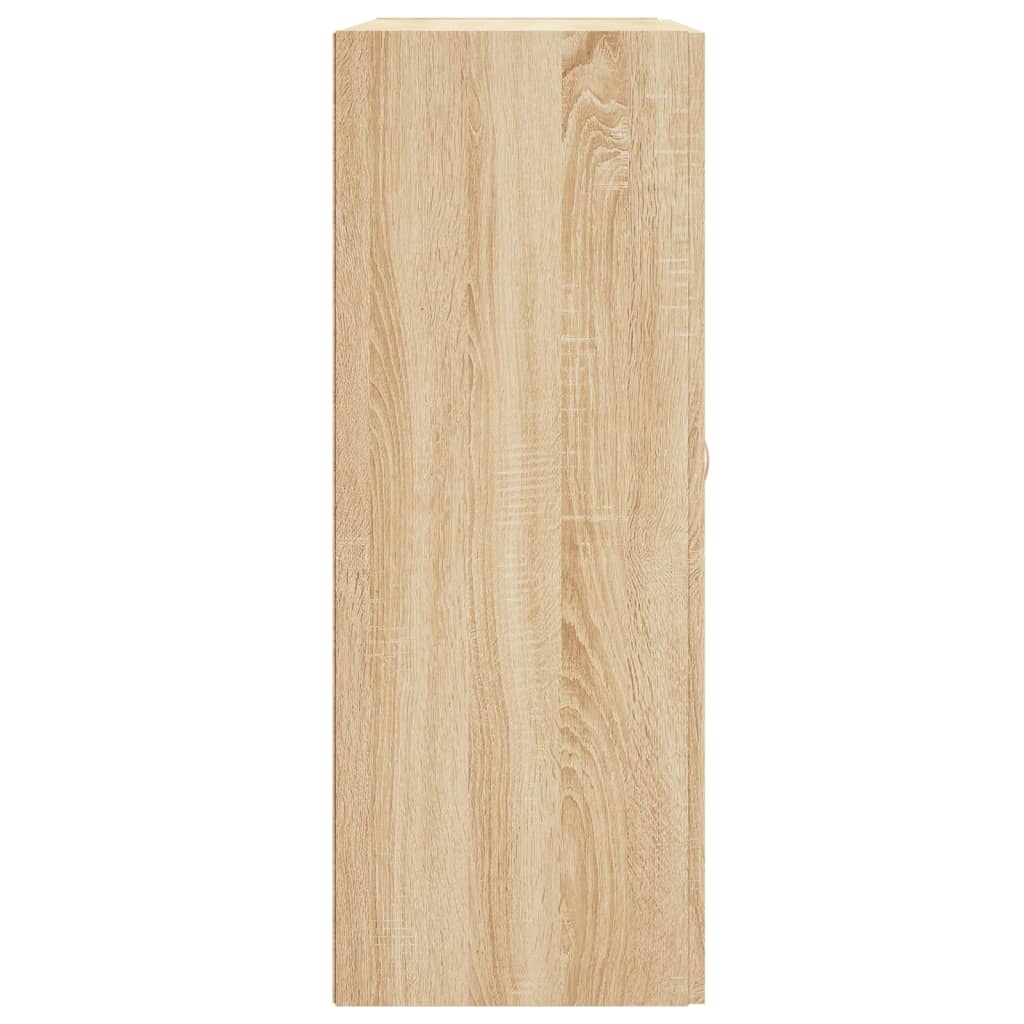 Wandkast 69,5x34x90 cm bewerkt hout eikenkleurig