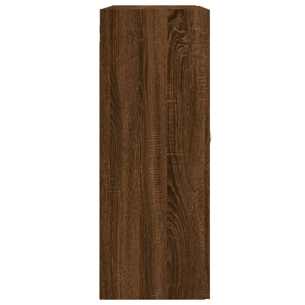 Wandkast 69,5x34x90 cm bewerkt hout eikenkleurig