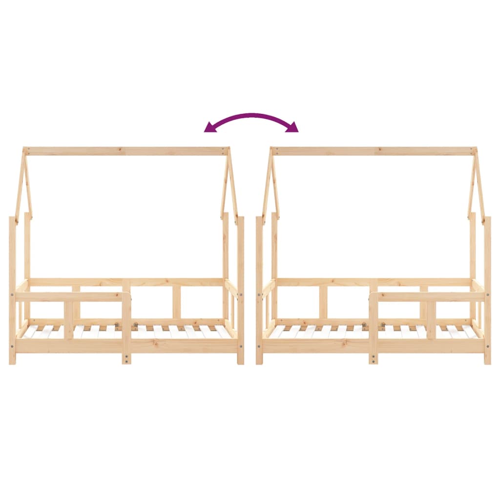 Kinderbedframe 80x160 cm massief grenenhout