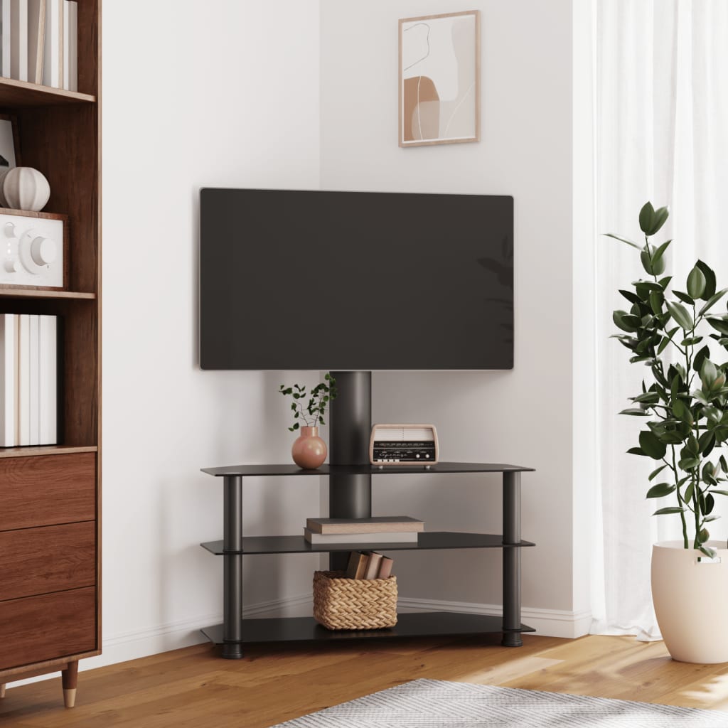 Tv-standaard hoek 4-laags voor 32-70 inch zilverkleur