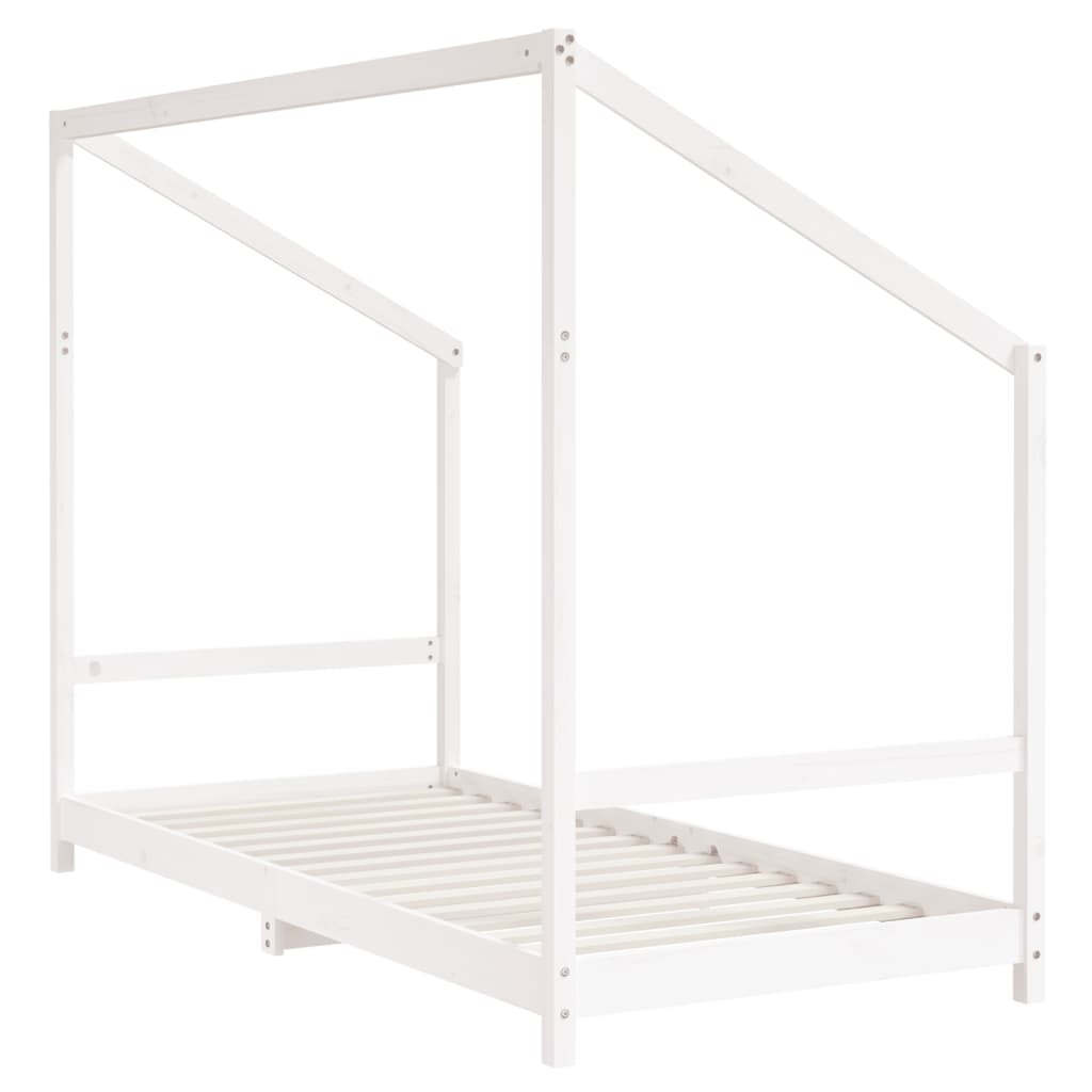 Kinderbedframe 2x(90x190) cm massief grenenhout