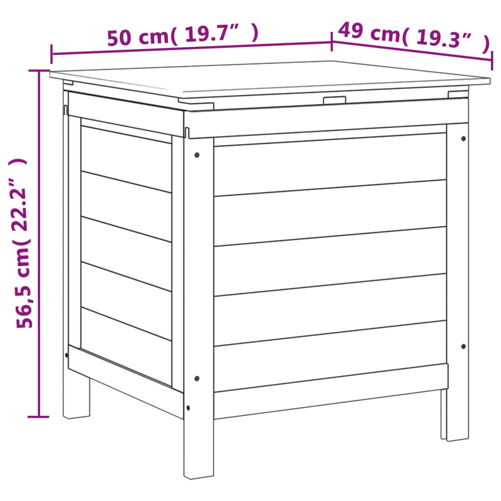 Tuinbox 150x50x56,5 cm massief vurenhout antracietkleurig