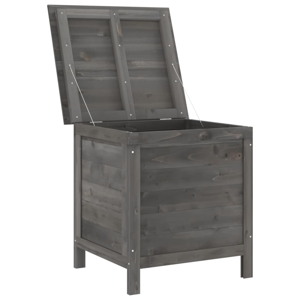 Coffre de jardin 150x50x56,5 cm en bois de pin massif, anthracite