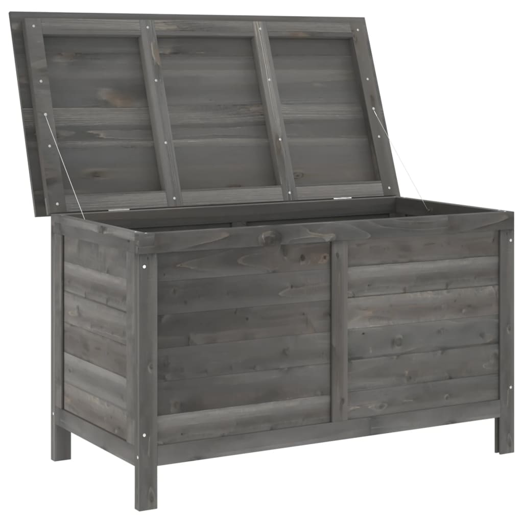 Coffre de jardin 150x50x56,5 cm en bois de pin massif, anthracite