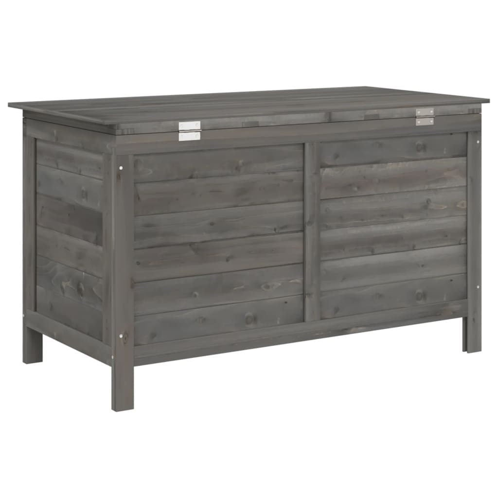 Coffre de jardin 150x50x56,5 cm en bois de pin massif, anthracite