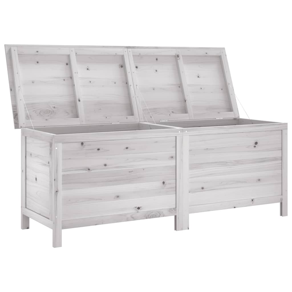 Coffre de jardin 150x50x56,5 cm en bois de pin massif, anthracite