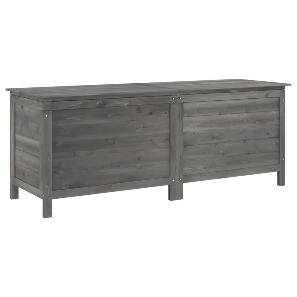 Coffre de jardin 150x50x56,5 cm en bois de pin massif, anthracite