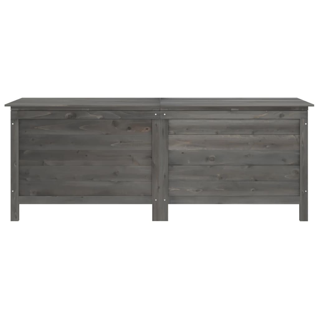 Coffre de jardin 150x50x56,5 cm en bois de pin massif, anthracite